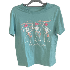 ♥️Zoe + Liv Skeleton Cowboy Let’s Get Rowdy T-Shirt